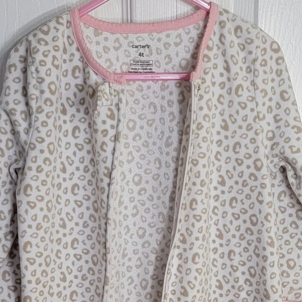 Carter’s Toddler Footed Pajamas Fleece One‑Piece Sleeper Size 4T